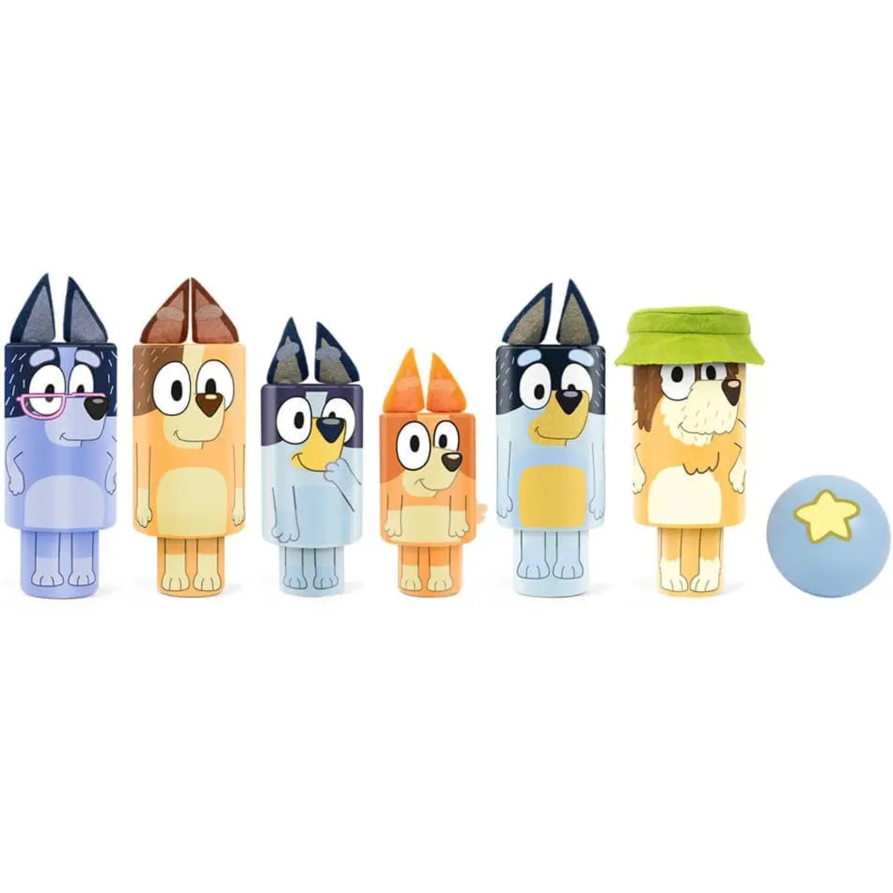 Bluey Wooden Character Skittles
