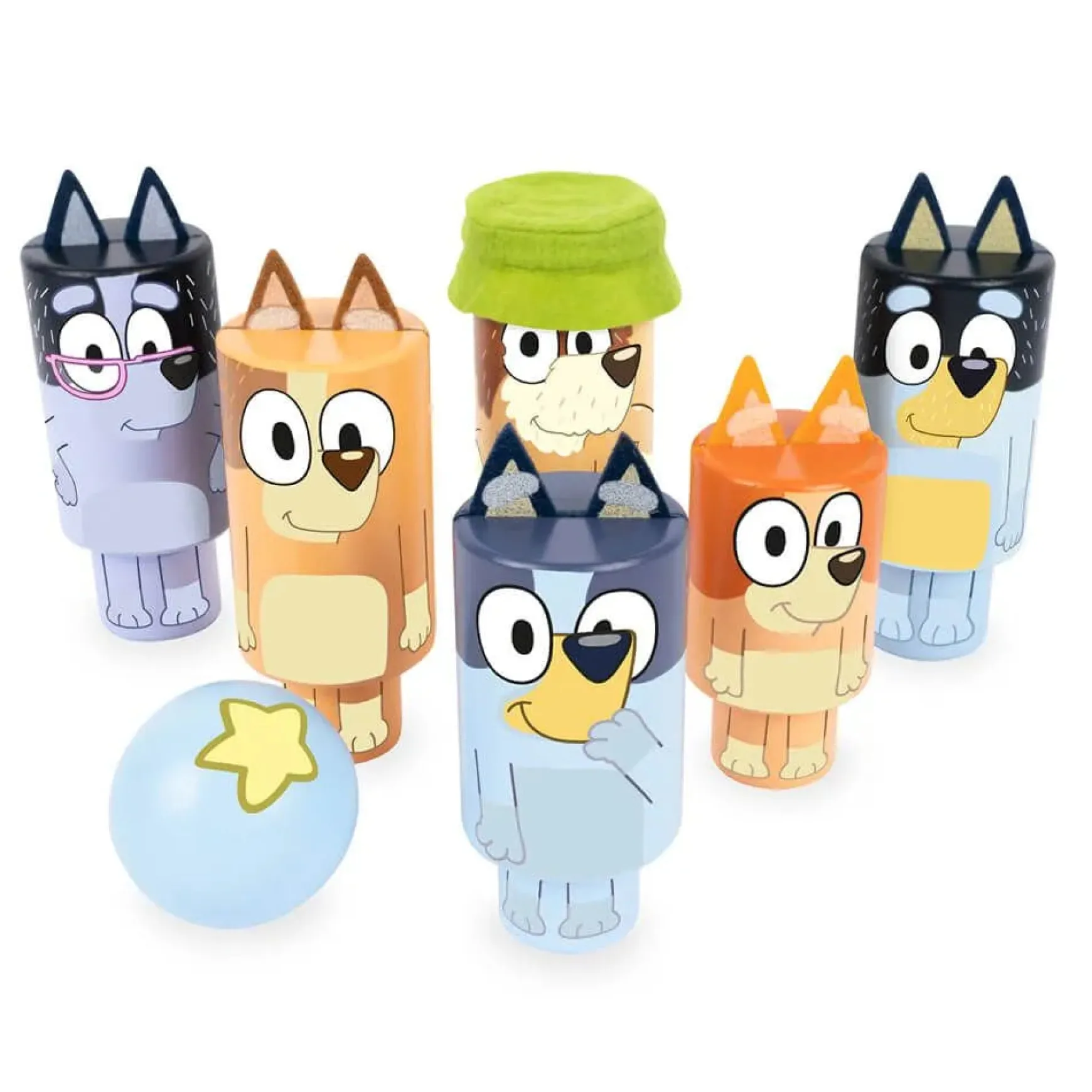 Bluey Wooden Character Skittles