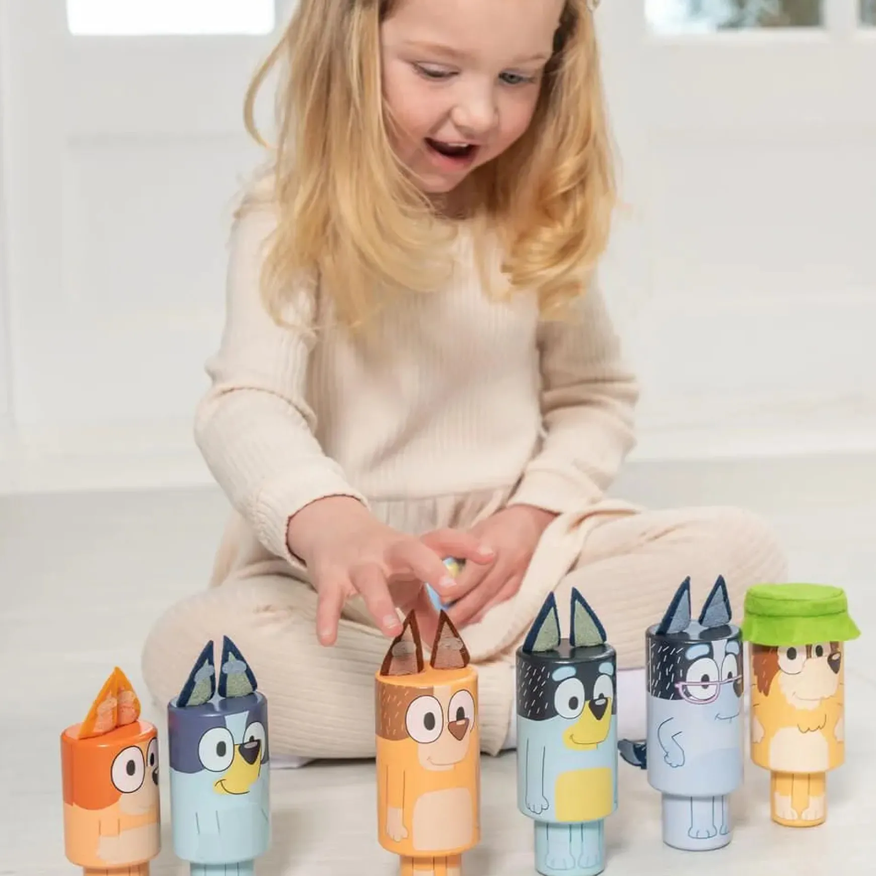 Bluey Wooden Character Skittles