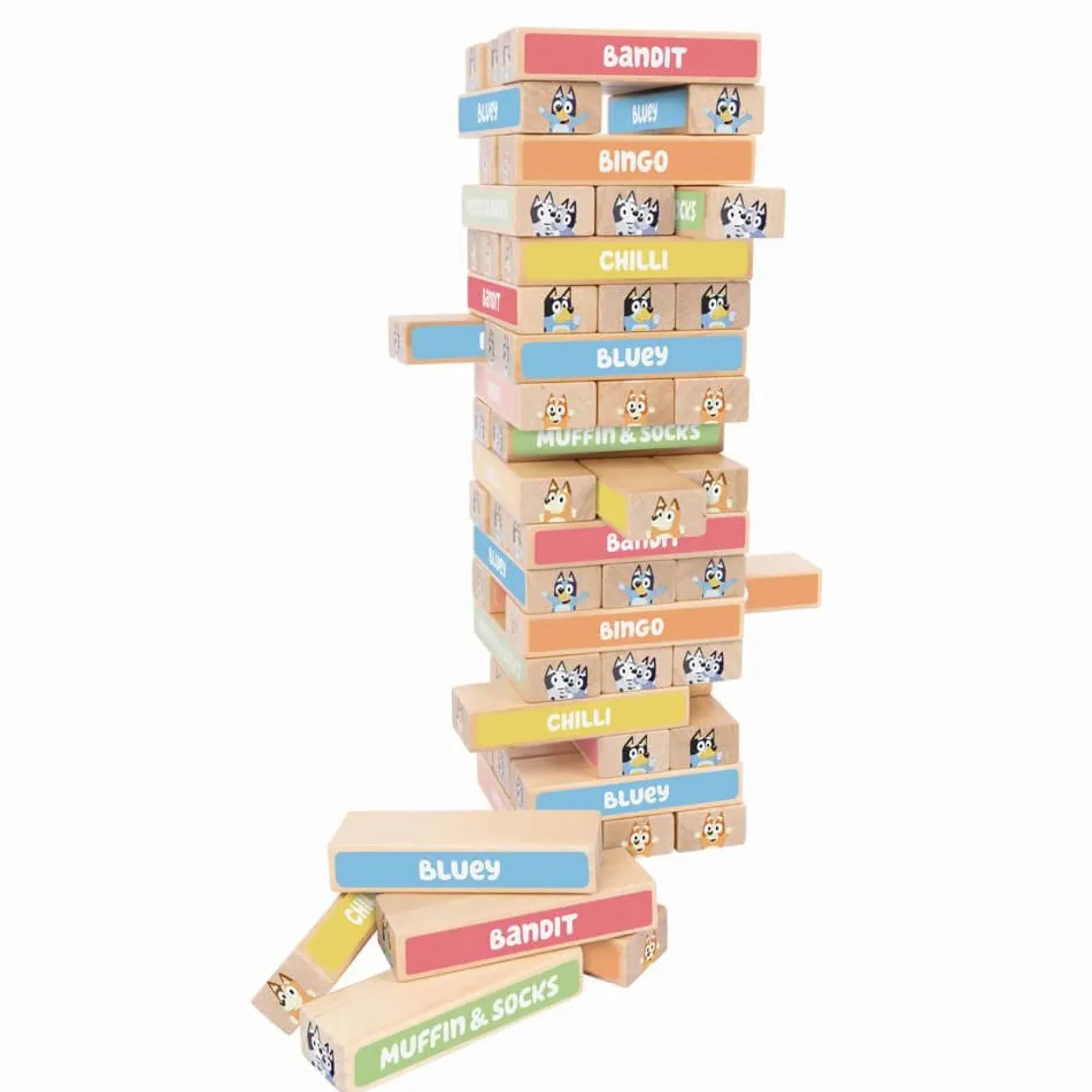 Bluey Wooden Tumbling Tower