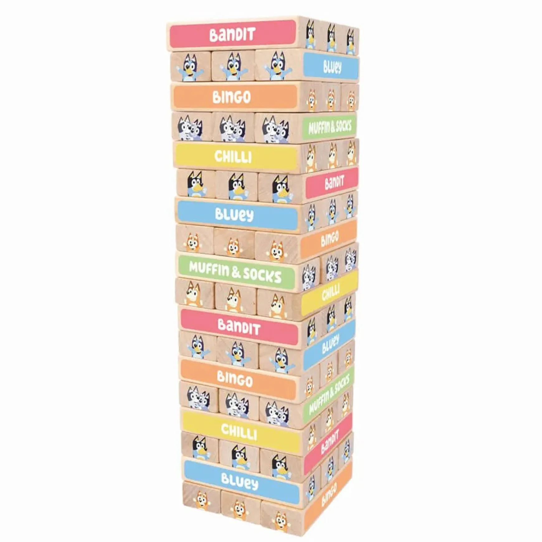 Bluey Wooden Tumbling Tower