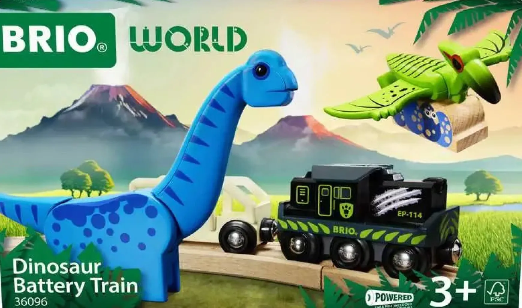 Brio - Dinosaur Battery Train 5 pieces
