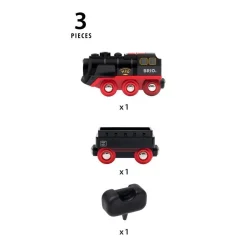 BRIO BO - Steaming Train 3 pieces