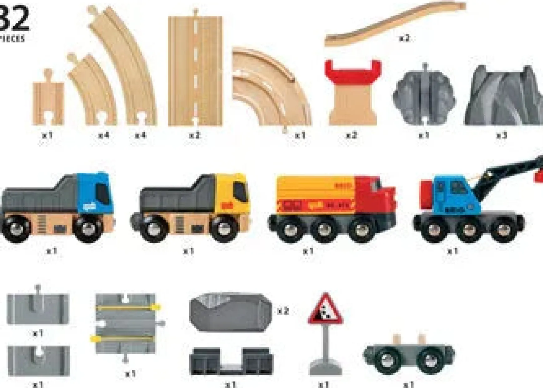 BRIO Set - Rail u0026 Road Loading Set 32 pieces