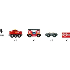 BRIO Train - Rescue Firefighting Train 4 pieces