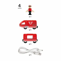 BRIO Train - Travel Rechargeable Train 4 pieces