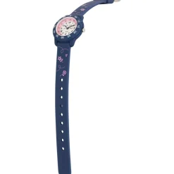 Cactus Watches | Junior | Time Teacher | Blue / Pink flowers