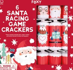 Christmas Crackers | Santa Racing | Pack of 6