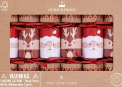 Christmas Crackers | Santa and Reindeer | Pack of 6