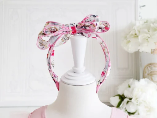 Claris Fashion Print Headband with Bow