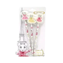 Claris Pencils with Topper (Set of 3)