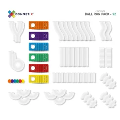 Connetix 92 Piece Ball Run Pack Rainbow