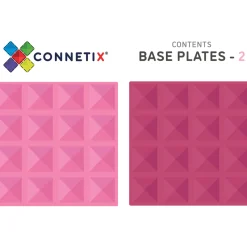 Connetix 2 Piece Base Plate Pink u0026 Berry Pack Pastel