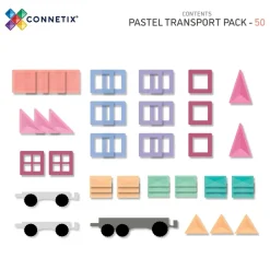 Connetix Pastel Transport Pack 50 Piece