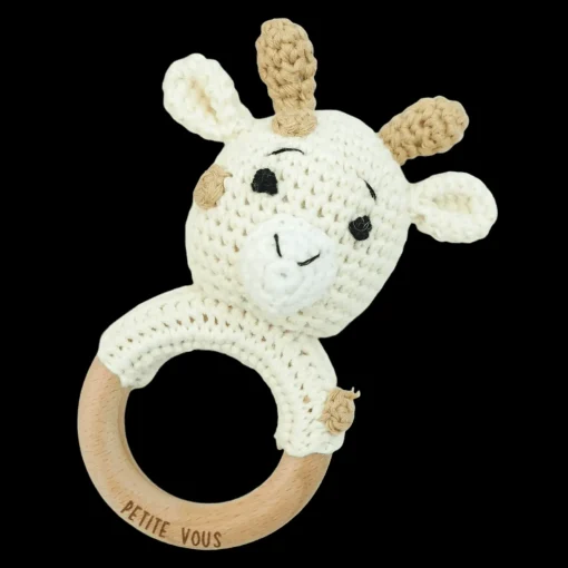 Crochet Ring Rattle - Percy Giraffe