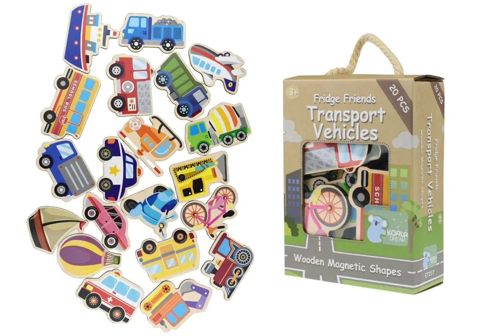 Fridge Friends Magnetic Transport Vehicles 20 Piece