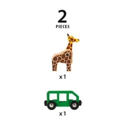 Giraffe and Wagon for Railway