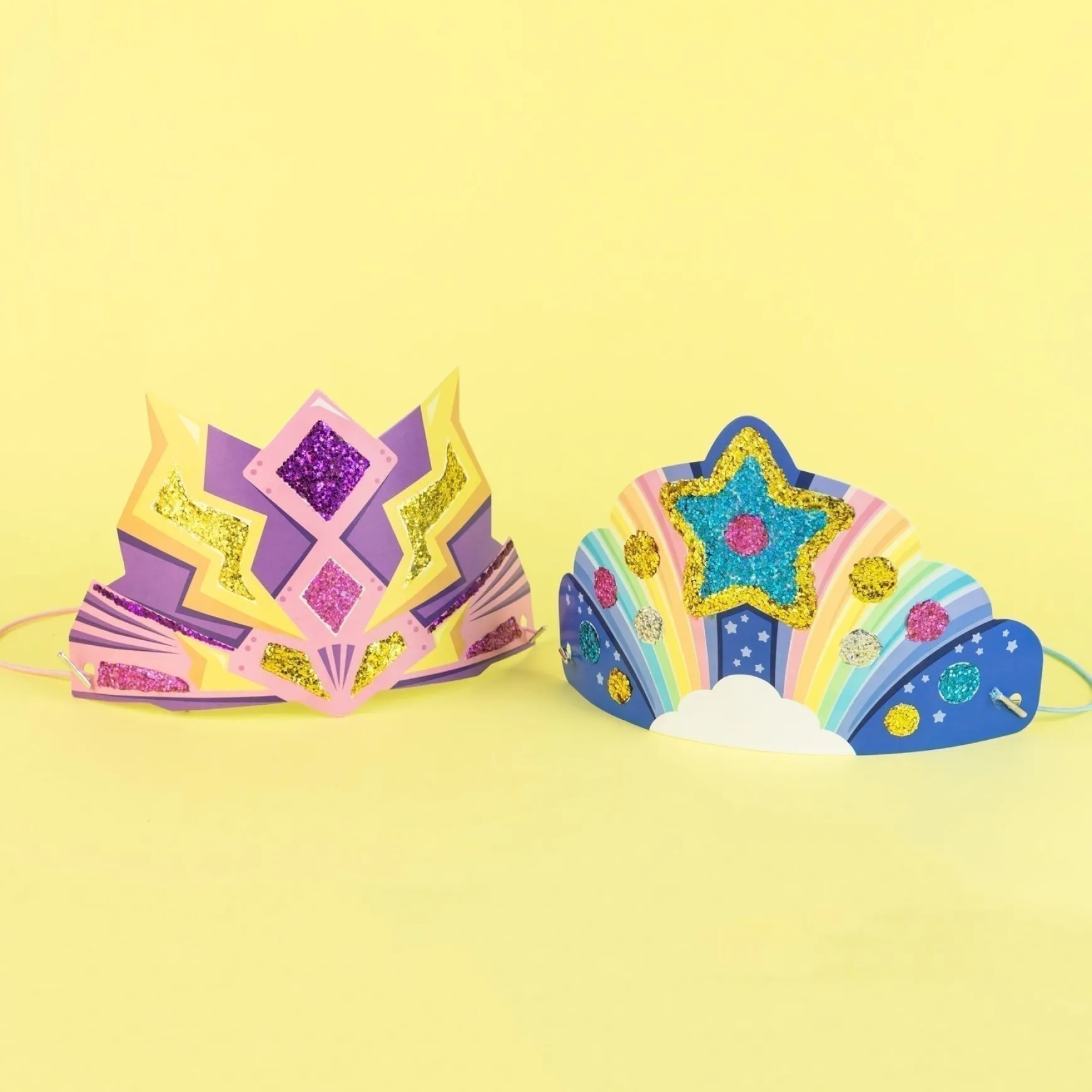 Glitter Goo Crowns - Super Rainbow