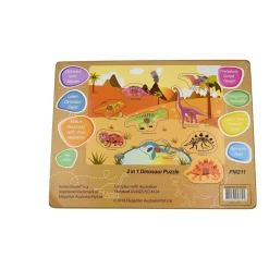 2 in 1 Peg Puzzle - Dinosaurs