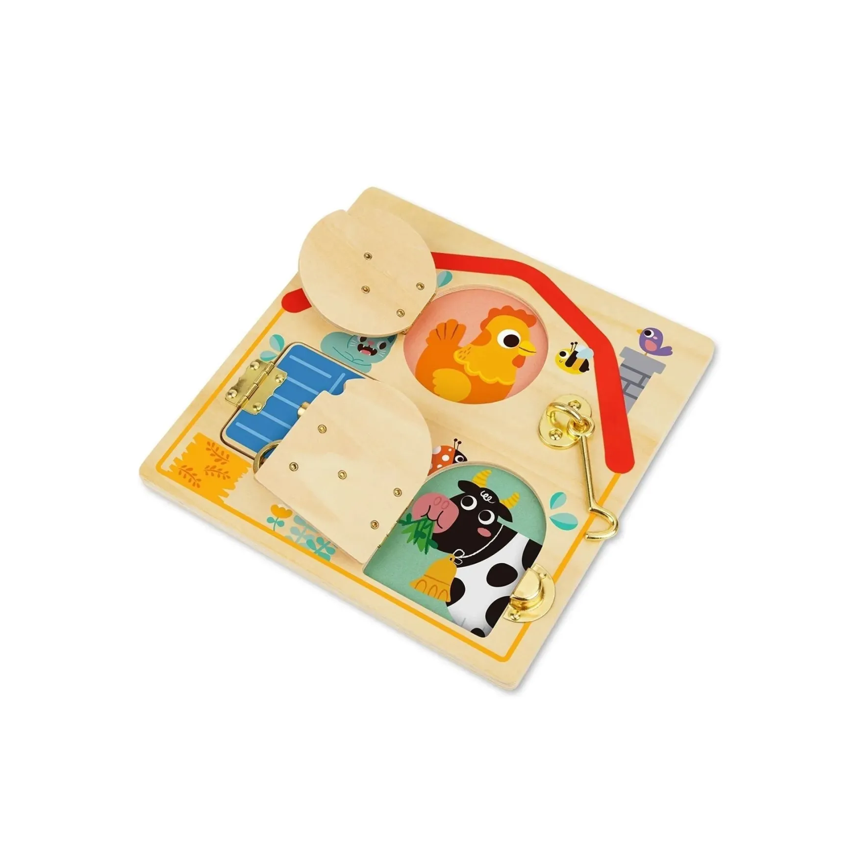 Latches Activity Wooden Puzzle Board