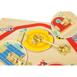 Latches Activity Wooden Puzzle Board