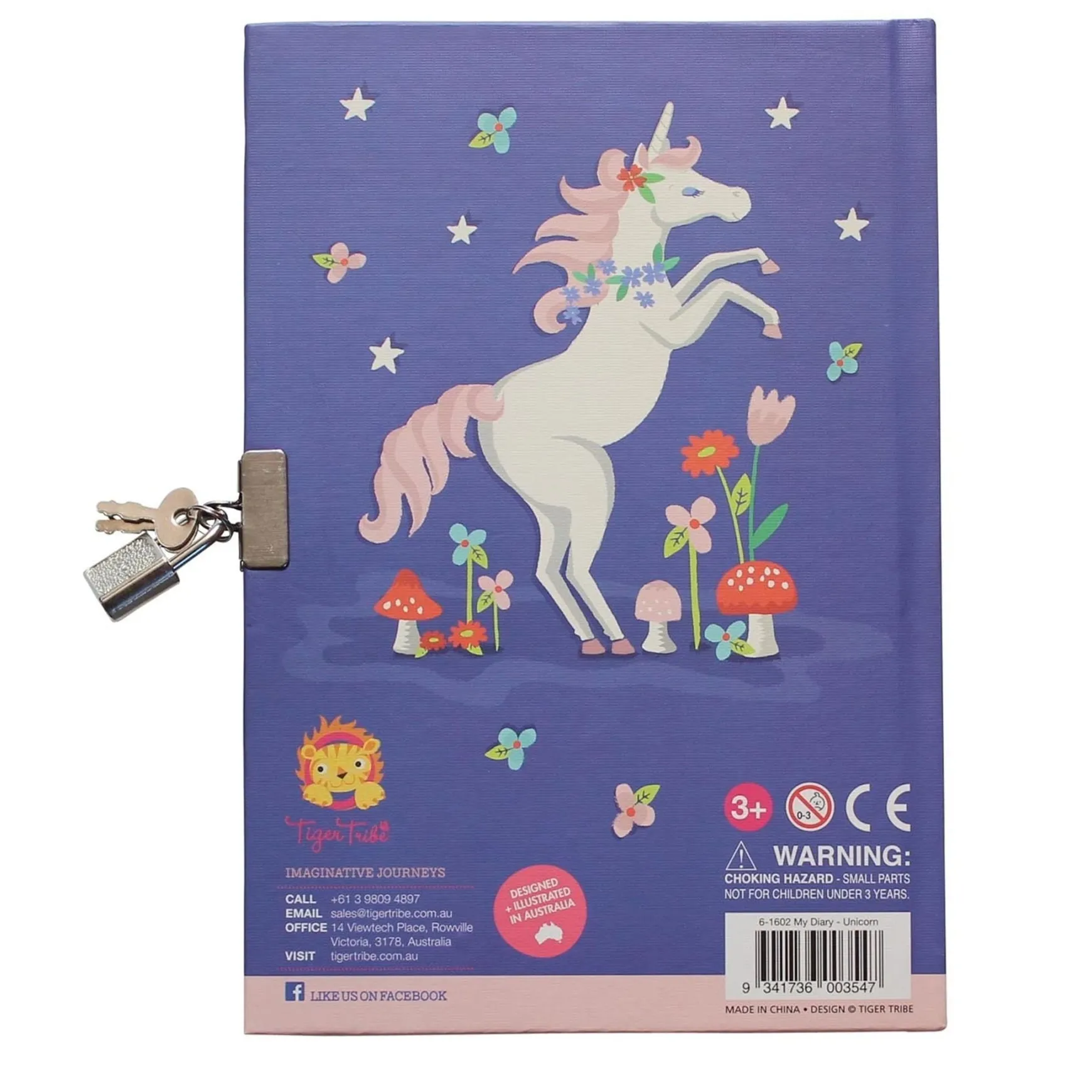 Lockable Diary - Unicorn Rainbows