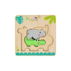 Multi-Layered Jungle Animal Puzzle