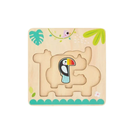 Multi-Layered Jungle Animal Puzzle