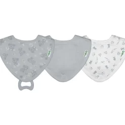 Muslin Stay-Dry Teether Bibs made from Organic Cotton (3 pack)