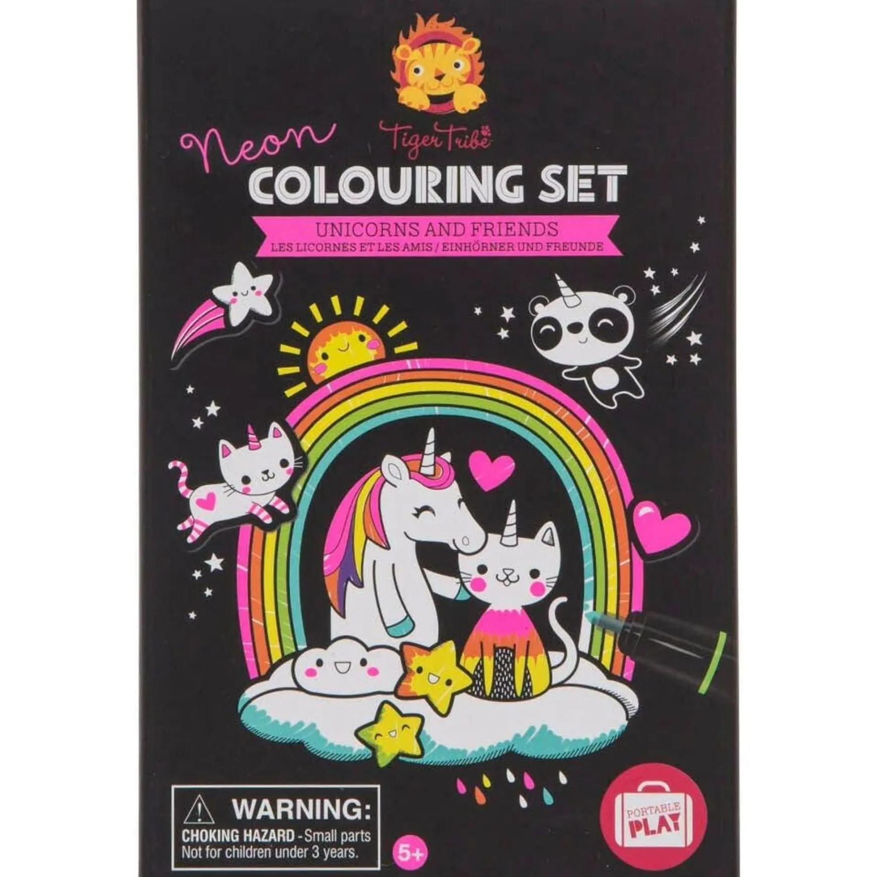 Neon Colouring Set - Unicorns and Friends