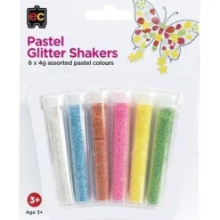 Pastel Glitter Shakers - Pack of 6