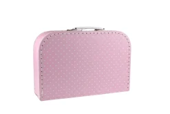 Pink Tin Tea Set In Suitcase 15 Piece