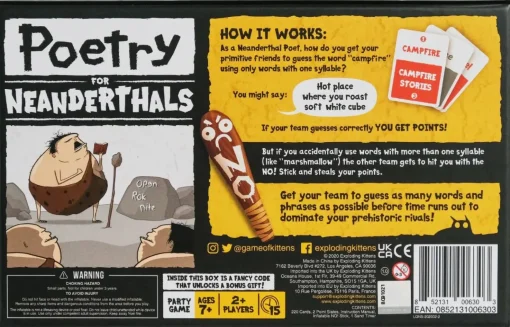 Poetry For Neanderthals (By Exploding Kittens)