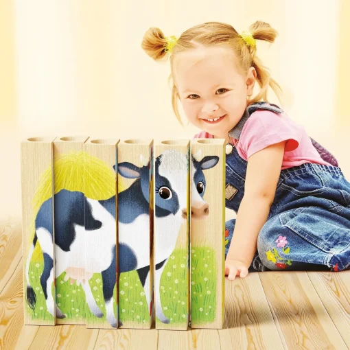 Quercetti | Four Puzzle Farm Animals