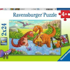 Ravensburger - Dinosaurs at play 2x24 Pieces