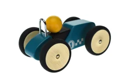Retro Racing Car Blue - Large