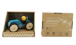 Retro Racing Car Blue - Large