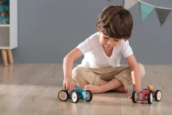 Retro Racing Car Blue - Large