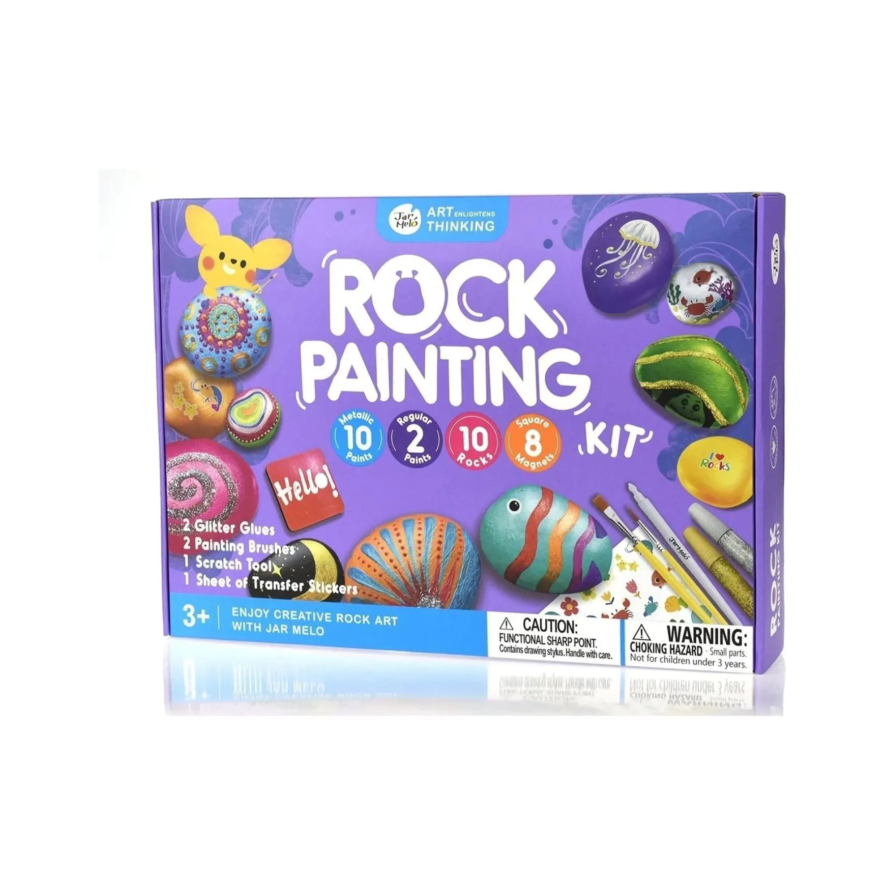 Rock Painting With Metallic Paints u0026 Glitter Glues Craft Kit