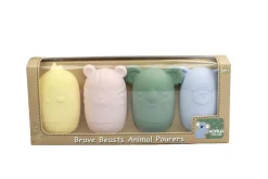 Silicone Brave Beasts Animal Pourers 4 Piece Set- Pastel