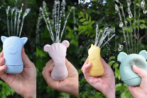 Silicone Brave Beasts Animal Pourers 4 Piece Set- Pastel