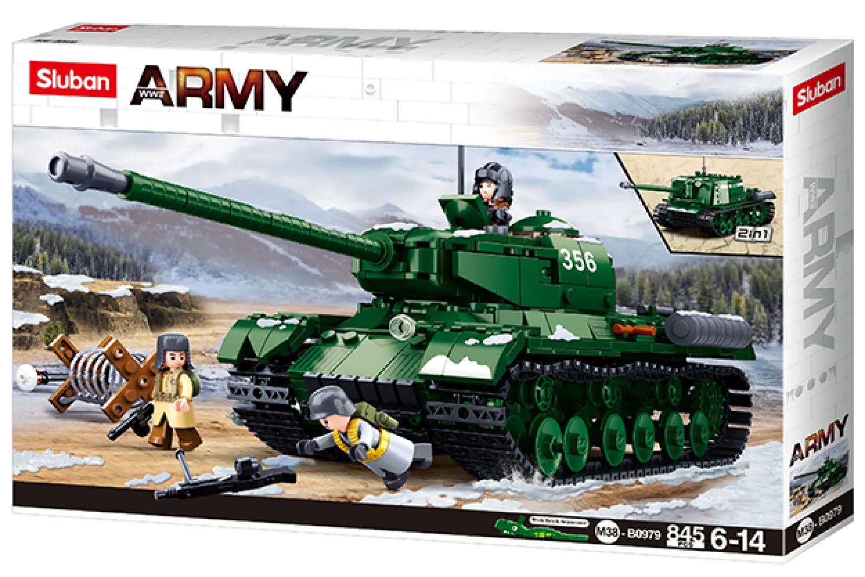 Sluban | Army Battle Of Budapest - Is2 Heavy Tank 845 Pcs
