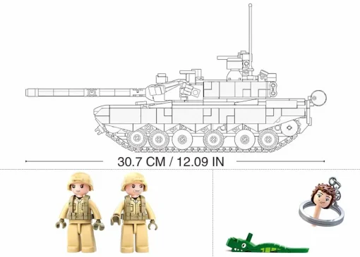 Sluban | Main Battle 2 In 1 Tank 99A 893 Pcs
