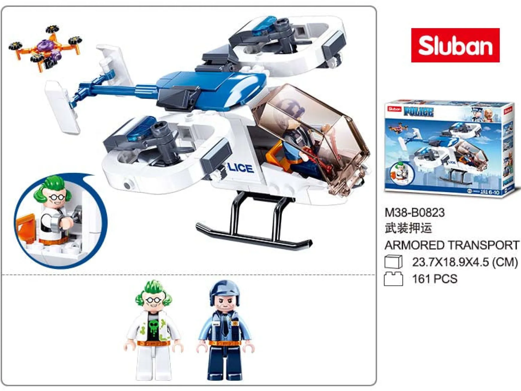 Sluban | Police Helicopter 161 Pcs