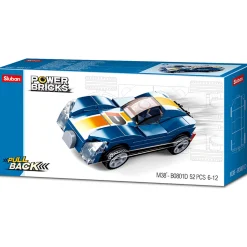 Sluban | Power Bricks Pull Back Car - Blue Monster