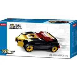 Sluban | Power Bricks Pull Back Car - Gold Black Winner