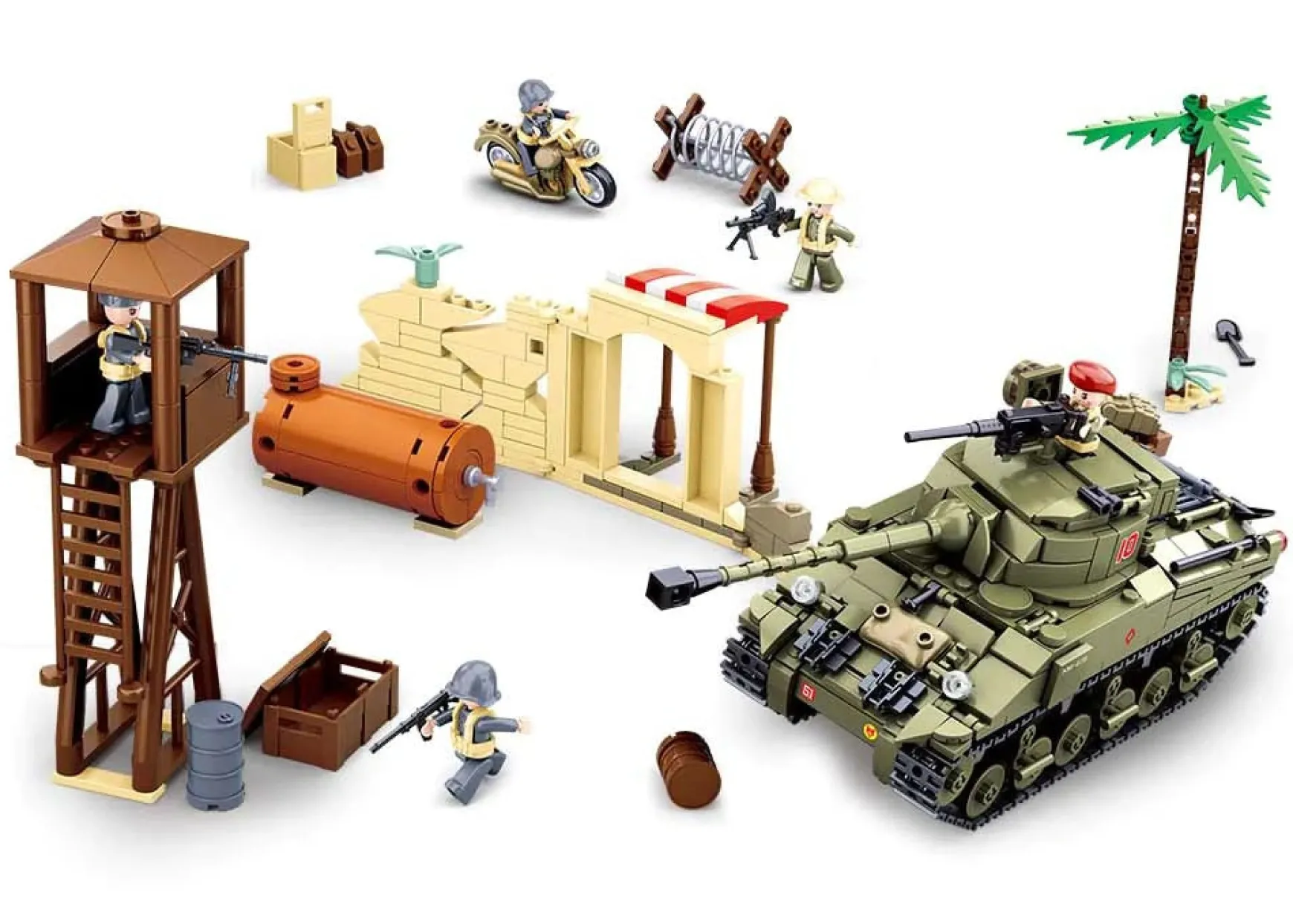 Sluban | WW2 Battle Scene 790 Pcs