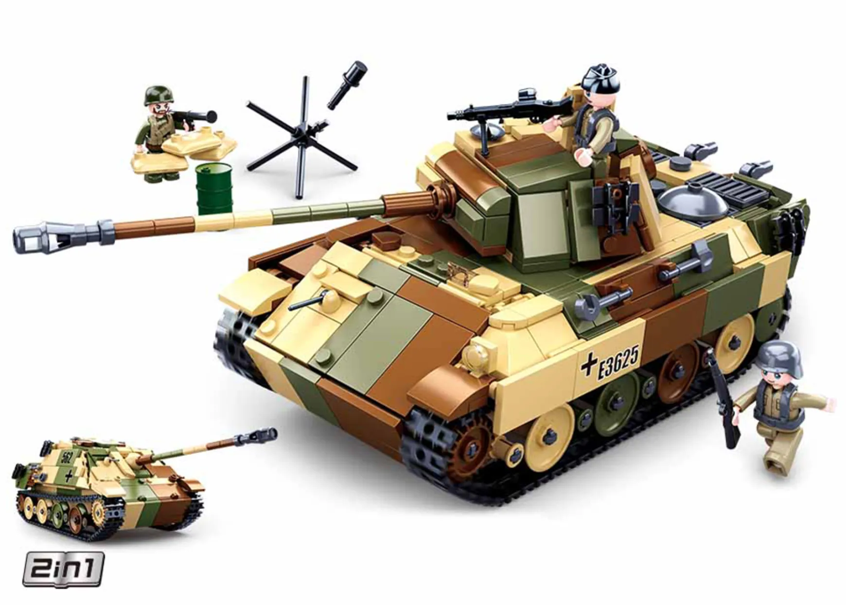 Sluban | WW2 Medium Tank 725 Pcs