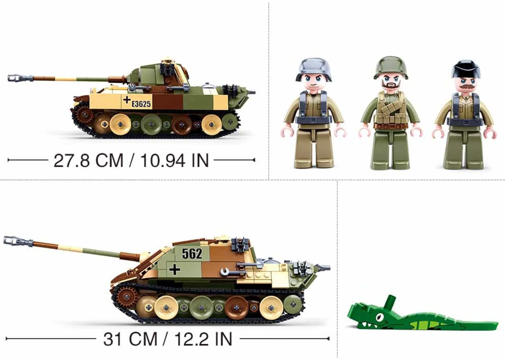 Sluban | WW2 Medium Tank 725 Pcs