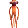 Sock Monkey - Jules Red and Orange Striped Monkey 70cm